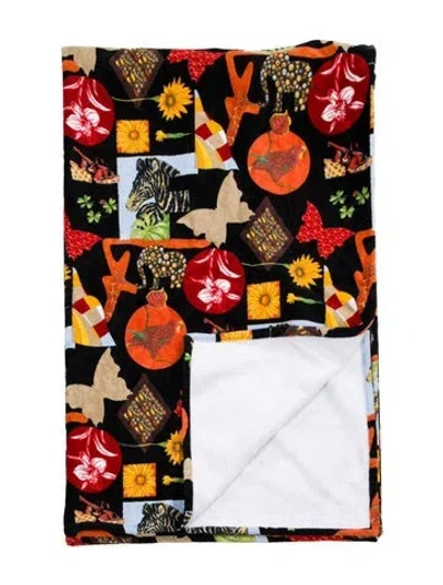 Pre-owned Ferragamo Throw Blanket In Black