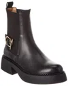 Ferragamo Tia Leather Boot In Black