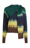 Ferragamo Tie-dye Effect Virgin-wool Sweater In Multi