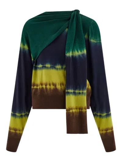 FERRAGAMO TIE-DYE PRINT PULLOVER