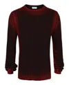 Ferragamo Tie-dye Ribbed Sweater In Burgundy