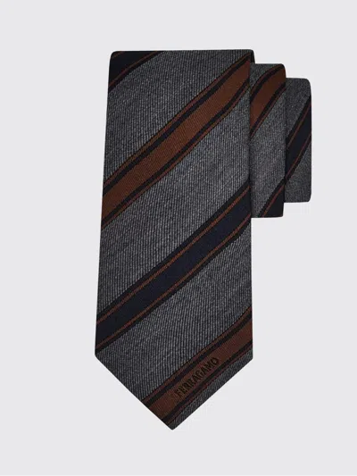 Ferragamo Tie Men In Gray