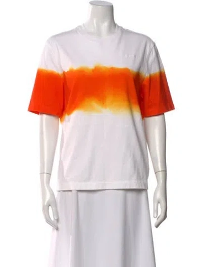 Pre-owned Ferragamo Tie-dye Print Crew Neck T-shirt W/ Tags In White