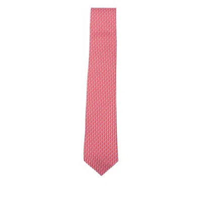Ferragamo Ties Black In Pink