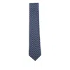 Ferragamo Race-patterned Tie In Blue