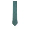 Ferragamo Race-print Tie In Green