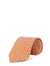 Ferragamo Orazio Silk Tie In Orange