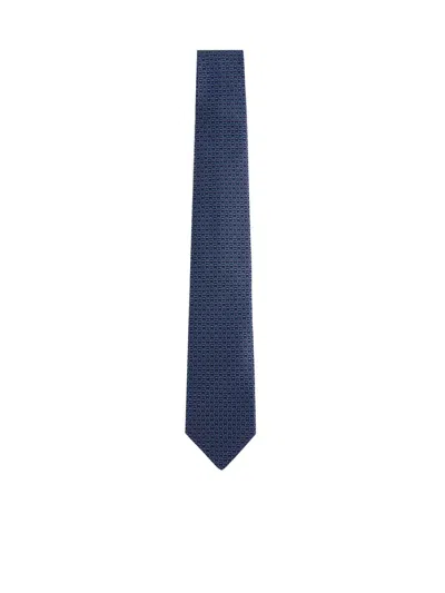 Ferragamo Ties In F.navy/rosso