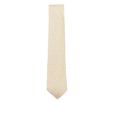 FERRAGAMO TIES NEUTRAL, YELLOW