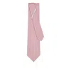 Ferragamo Gancini Chain Print Silk Tie In Pink
