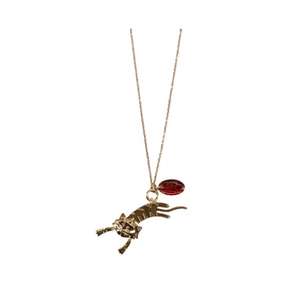 Pre-owned Ferragamo Tiger Pendant Necklace 'multicolor' | Multi-color | Women's Size Onesize