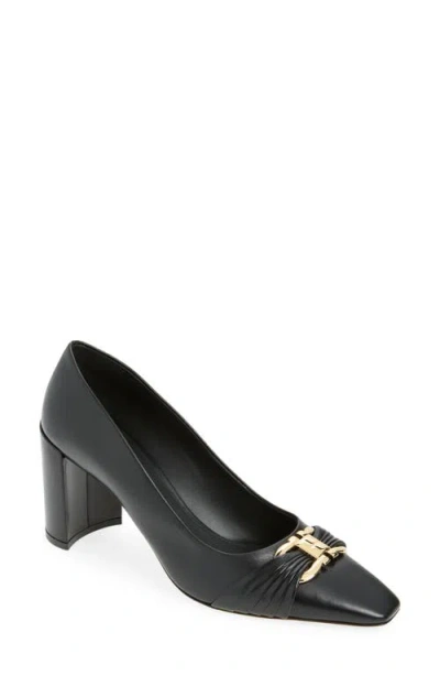 Ferragamo Tillya Square Toe Pump In Black