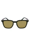 Ferragamo Timeless Modified 52mm Rectangular Sunglasses In Black