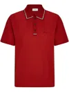 Ferragamo Herren Polohemd Mit Aufgestickter Signatur In Rot
