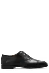 Ferragamo Toe Cap Oxford Shoes In Black
