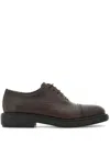 FERRAGAMO TOE-CAPPED LEATHER OXFORD SHOES