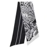 Ferragamo Togo Print Silk Bandeau In Black