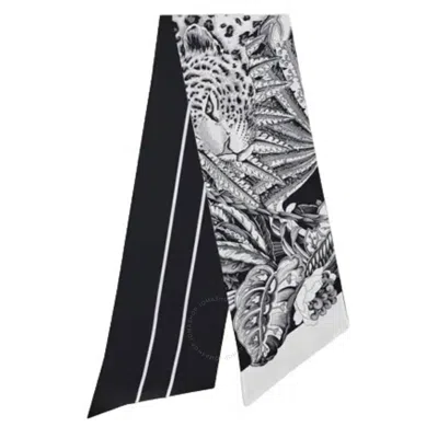 Ferragamo Togo Print Silk Bandeau In Black
