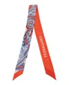Ferragamo Togo Print Silk Bandeau In Orange