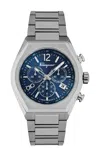 Ferragamo Tonneau Chrono Bracelet Watch Man Wrist Watch Silver Size - Stainless Steel In Silver