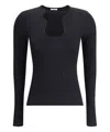Ferragamo Shaped Neckline Sweater Sweaters And Cardigans Black In Black