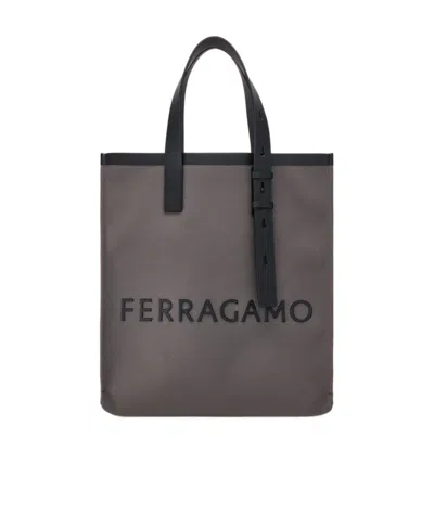 Ferragamo Top Dual-handle Handbag In Black