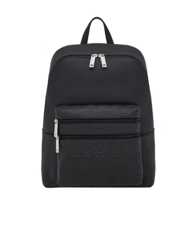 Ferragamo Top Handle Backpack In Black