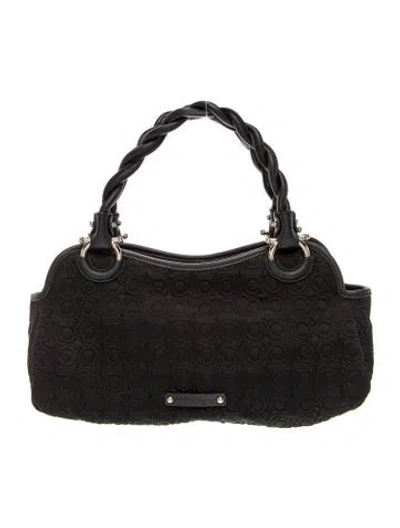 Pre-owned Ferragamo Top Handle Bag In Black