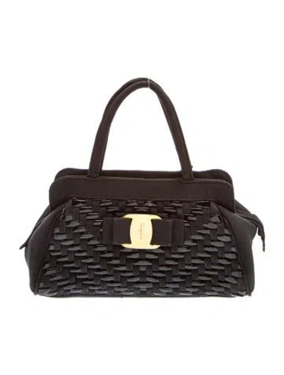Pre-owned Ferragamo Top Handle Bag In Black