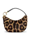 Ferragamo Leopard Print Extra Small Hobo In Brown