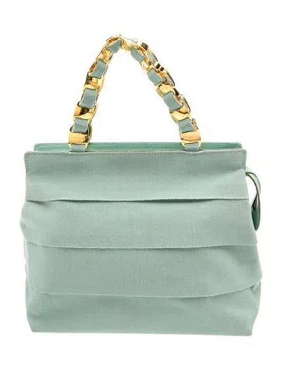 Pre-owned Ferragamo Top Handle Bag In Green