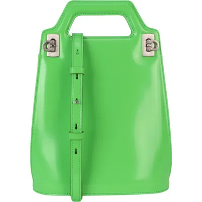 Ferragamo Top Handle Satchel In Green