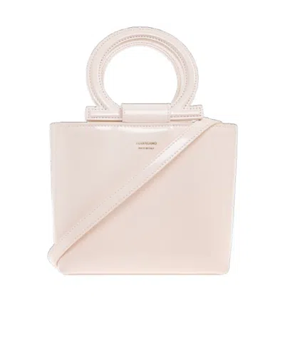 Ferragamo Top Handle Shoulder Bag In Pink
