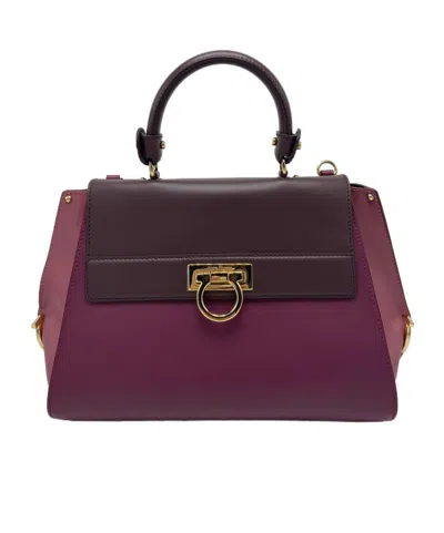 Ferragamo Top Handle Shoulder Bag In Red