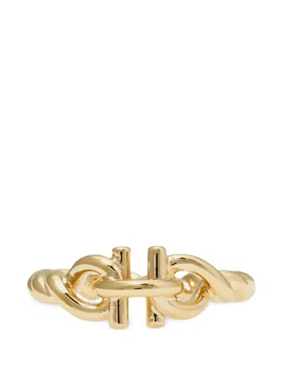 Ferragamo Torchon Gancini Ring In Neutral