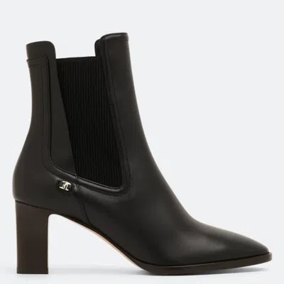 Ferragamo Toren Vara Chain Ankle Boots In Brown