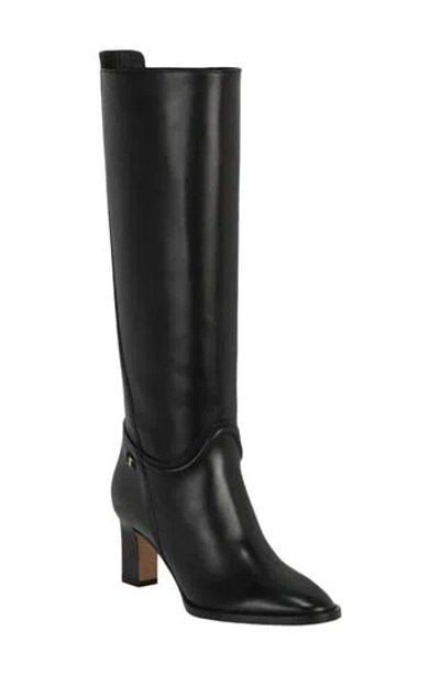 Ferragamo Torris 70 Leather Knee Boots In Black