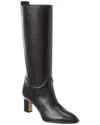 Ferragamo Torris Leather Boot In Black