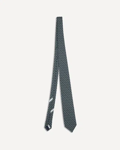 FERRAGAMO TORTOISE PRINT SILK TIE