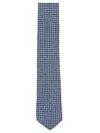 Ferragamo Tortoiseshell-print Silk Tie In Blue
