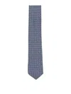 Ferragamo Tortoiseshell-print Silk Tie In Blue
