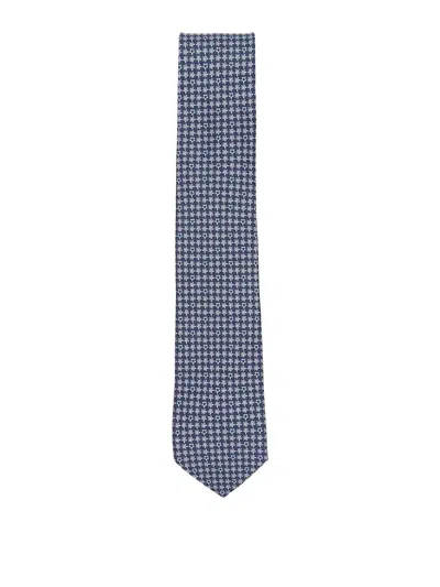 FERRAGAMO TORTOISESHELL-PRINT SILK TIE