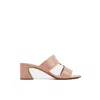 Ferragamo Tot Chain Sandals In Beige