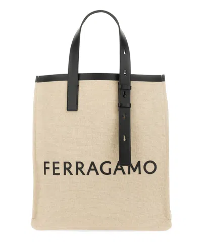 Ferragamo Tote Bag In Beige