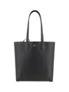 Ferragamo Grained Leather Tote Bag Textured Finish In Black