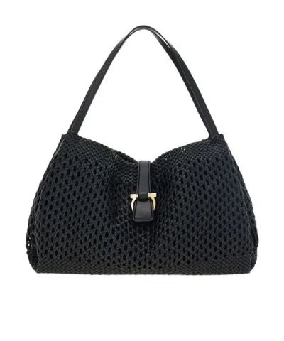 Ferragamo Tote Bag (l) In Black