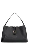 Ferragamo Leather Tote In Black