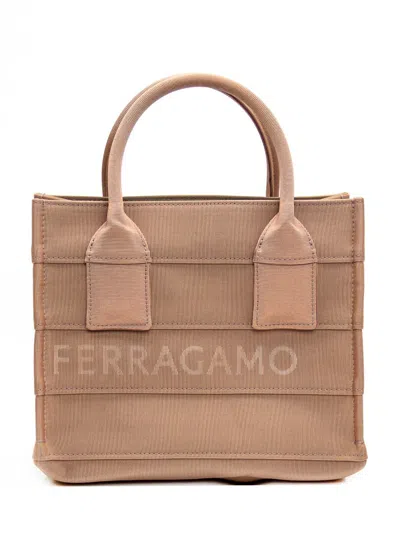 Ferragamo Tote S Bag In Beige