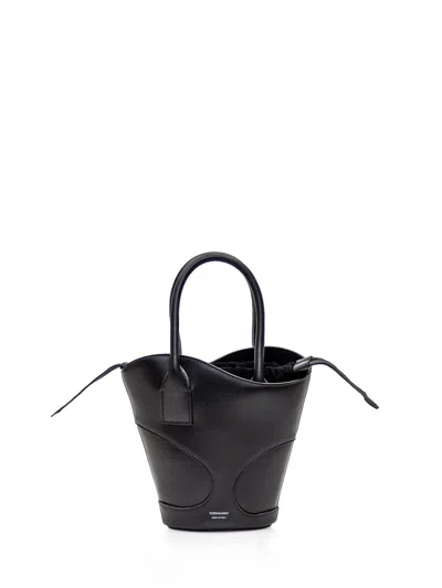 Ferragamo Tote Bag With Cut Out (s) In Nero