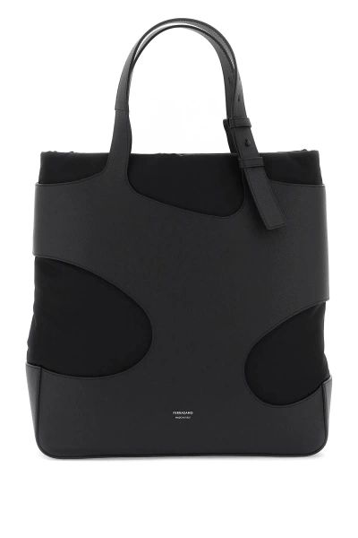 Ferragamo Tote Bag With Cut-outs In Black